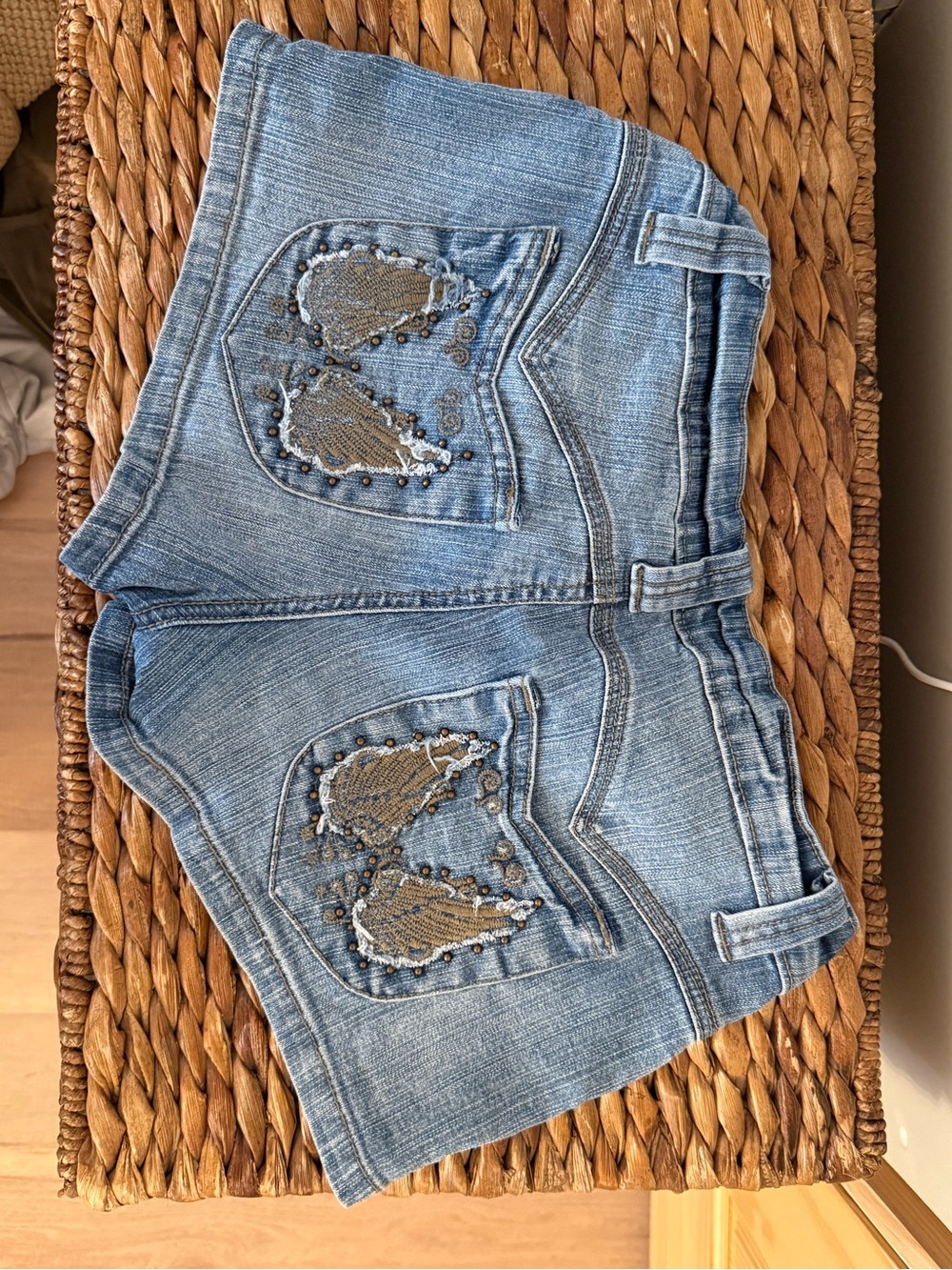 lei Low Rise Denim Shorts